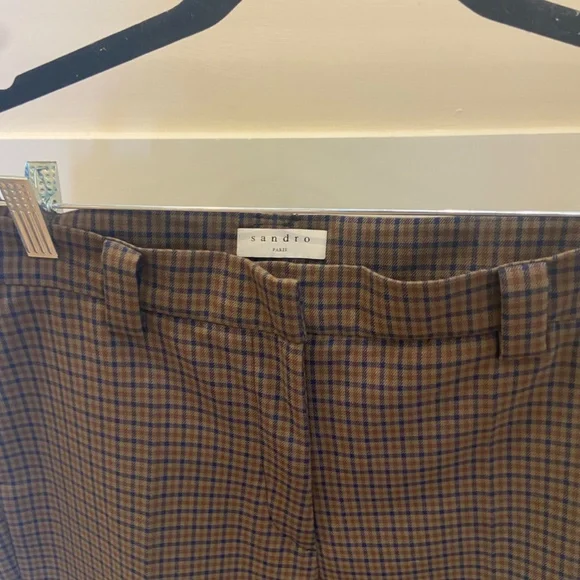 SANDRO Brown Trousers size 42 FR in cotton